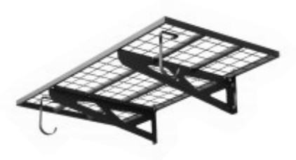 Wall Shelves x2 (Wire, 4 ft)