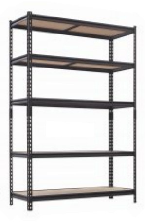 5-Tier Shelving with Smooth Wood Shelves