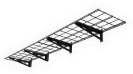 Slim Wall Shelves x4